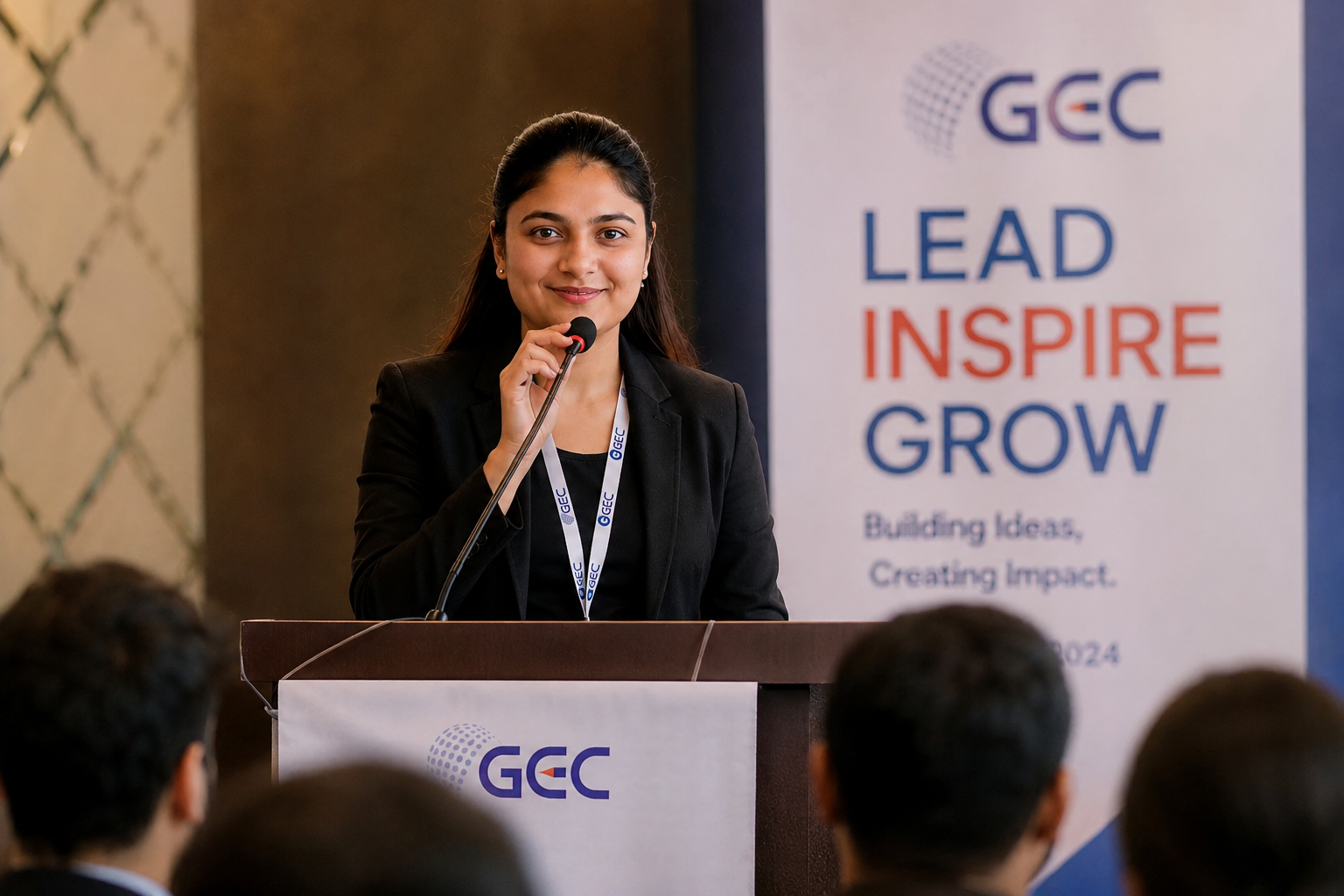 Trivro AI founder presenting at GEC entrepreneurship event